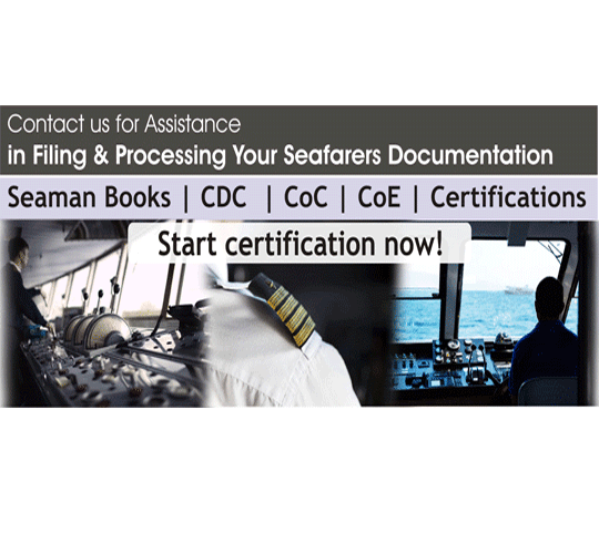 Certificate of Competency / Marine Licence Seaman Record  Book / Seaman’s Discharge Book / Continuous Discharge Certificate 